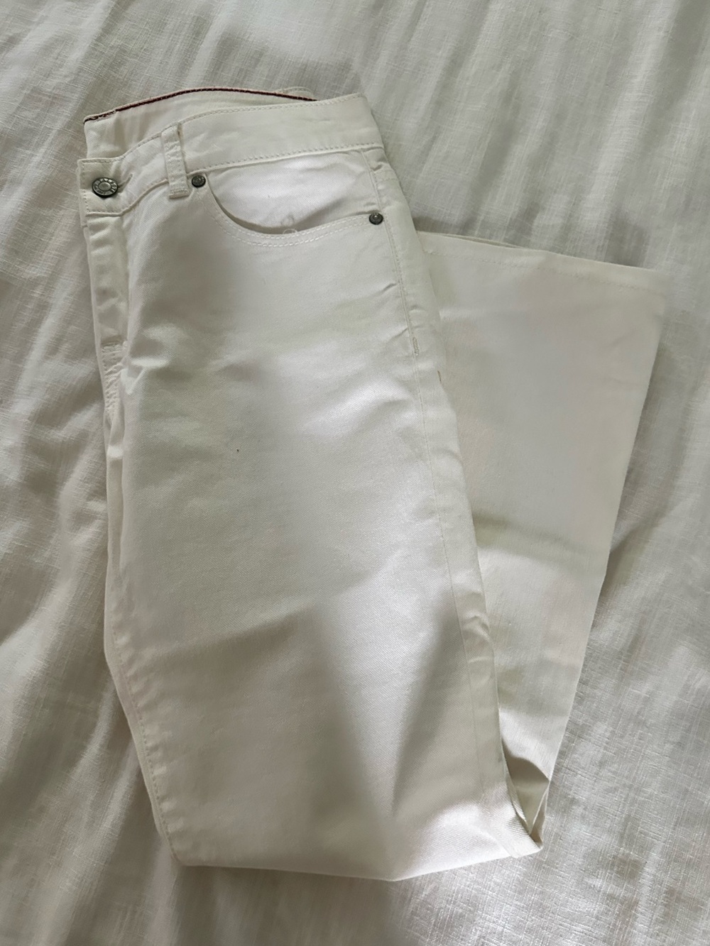Talbots signature crop flare white jeans | size 27 - Picture 2 of 10